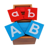 2 Set Montessori Movable Alphabets Box Letters Wooden for Children Education