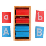 2 Set Montessori Movable Alphabets Box Letters Wooden for Children Education