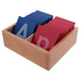 2 Set Montessori Movable Alphabets Box Letters Wooden for Children Education