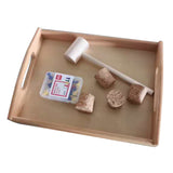 Maxbell Maxbell Wood Tray Montessori Daily Life Training Beating Nails for Kids Educational