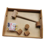 Maxbell Maxbell Wood Tray Montessori Daily Life Training Beating Nails for Kids Educational