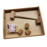 Maxbell Maxbell Wood Tray Montessori Daily Life Training Beating Nails for Kids Educational