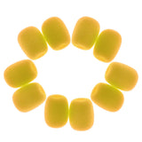 10 Pieces Small Lapel Tie Microphone Sponges Protection Cover 1.1 x 0.86 x 0.31inch Yellow