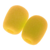 10 Pieces Small Lapel Tie Microphone Sponges Protection Cover 1.1 x 0.86 x 0.31inch Yellow