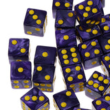 Maxbell 100PCS 6-sided Dice Spot Dice 14mm for Board Games, Party Games Dice Purple - Aladdin Shoppers