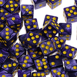 Maxbell 100PCS 6-sided Dice Spot Dice 14mm for Board Games, Party Games Dice Purple - Aladdin Shoppers