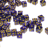 Maxbell 100PCS 6-sided Dice Spot Dice 14mm for Board Games, Party Games Dice Purple - Aladdin Shoppers