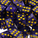 Maxbell 100PCS 6-sided Dice Spot Dice 14mm for Board Games, Party Games Dice Purple - Aladdin Shoppers