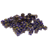 Maxbell 100PCS 6-sided Dice Spot Dice 14mm for Board Games, Party Games Dice Purple - Aladdin Shoppers
