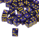 Maxbell 100PCS 6-sided Dice Spot Dice 14mm for Board Games, Party Games Dice Purple - Aladdin Shoppers