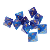 Maxbell 10pcs 8 Sided Dice D8 Polyhedral Dice for Dungeons and Dragons Table Games Blue Purple - Aladdin Shoppers