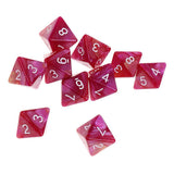 Maxbell 10pcs 8 Sided Dice D8 Polyhedral Dice for Dungeons and Dragons Table Games Purple Red - Aladdin Shoppers