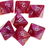 Maxbell 10pcs 8 Sided Dice D8 Polyhedral Dice for Dungeons and Dragons Table Games Purple Red - Aladdin Shoppers