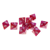 Maxbell 10pcs 8 Sided Dice D8 Polyhedral Dice for Dungeons and Dragons Table Games Purple Red - Aladdin Shoppers