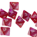Maxbell 10pcs 8 Sided Dice D8 Polyhedral Dice for Dungeons and Dragons Table Games Purple Red - Aladdin Shoppers