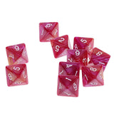 Maxbell 10pcs 8 Sided Dice D8 Polyhedral Dice for Dungeons and Dragons Table Games Purple Red - Aladdin Shoppers