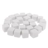 Maxbell 25 Pieces Square Edge Blank Dices D6 Six Sided RPG Gaming Dice Gift White - Aladdin Shoppers