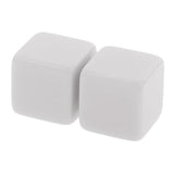 Maxbell 25 Pieces Square Edge Blank Dices D6 Six Sided RPG Gaming Dice Gift White - Aladdin Shoppers