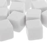 Maxbell 25 Pieces Square Edge Blank Dices D6 Six Sided RPG Gaming Dice Gift White - Aladdin Shoppers