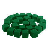 Maxbell 25 Pieces Square Edge Blank Dices D6 Six Sided RPG Gaming Dice Gift Green - Aladdin Shoppers