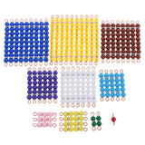 Maxbell Maxbell Baby Toys Montessori Math Mathematics Materials Toys Colorful Beads Stair Teaching Square 1 to 10 Kids Kindergarten Teaching Aids