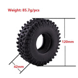Maxbell 4 Pieces 1:10 Rock Crawler Tyres for Axial SCX10 CC01 RC4WD D110 HSP Redcat 1.9'' RC Car Tire - Aladdin Shoppers