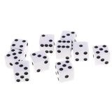 Maxbell 10 Pieces Six Sided Dice Digital Dices Set RPG Playing Game Toy White - Aladdin Shoppers
