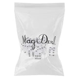 Maxbell 10 Pieces Six Sided Dice Digital Dices Set RPG Playing Game Toy White - Aladdin Shoppers
