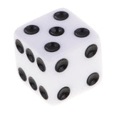 Maxbell 10 Pieces Six Sided Dice Digital Dices Set RPG Playing Game Toy White - Aladdin Shoppers