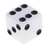 Maxbell 10 Pieces Six Sided Dice Digital Dices Set RPG Playing Game Toy White - Aladdin Shoppers
