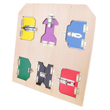 Maxbell Maxbell 6 Metal Lock Door Board Plate Wooden for Kids Early Learning Educational Toy