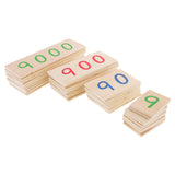Maxbell Maxbell Montessori Mathematics Wooden Number Cards 1-9000 in Box Math Learning Small