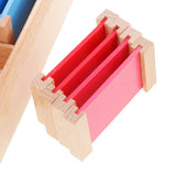 Montessori Sensorial Material Color Learn Box+Pink Tower for Kids Education