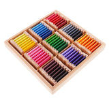 Montessori Sensorial Material Color Learn Box+Pink Tower for Kids Education