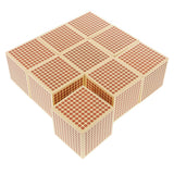 Maxbell Maxbell 9Pcs Thousand Cubes Children Montessori Buiilding Wooden Toy Birthday Gift