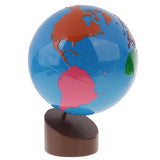 Maxbell Maxbell Montessori Sandpaper Geography Cards+Globe of World Parts for Baby Kids Toy