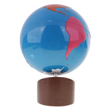 Maxbell Maxbell Montessori Sandpaper Geography Cards+Globe of World Parts for Baby Kids Toy