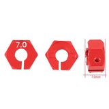 Maxbell 8 Pieces Wheel Hex Drive Hub Adapter Upgrade Parts for 1/10 RC Car 7mm 5mm