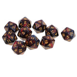 Maxbell 20 Pieces D6 Dice Polyhedral Dice for Dungeons and Dragons Table Games Gift