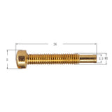 Maxbell 12 Sets Electric Guitar Humbucker Polepiece Mounting Screws Golden + Black