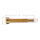 Maxbell 12 Sets Electric Guitar Humbucker Polepiece Mounting Screws Golden + Black