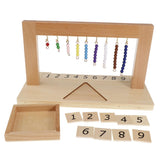 Maxbell Kids Movable Alphabets Box Letters + 1-9 Beads Bar Hanging Frame Toys Gifts