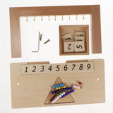 Maxbell Kids Movable Alphabets Box Letters + 1-9 Beads Bar Hanging Frame Toys Gifts