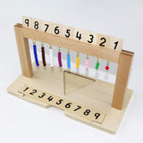 Maxbell Kids Movable Alphabets Box Letters + 1-9 Beads Bar Hanging Frame Toys Gifts