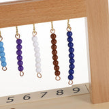 Maxbell Kids Movable Alphabets Box Letters + 1-9 Beads Bar Hanging Frame Toys Gifts