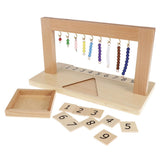 Maxbell Kids Movable Alphabets Box Letters + 1-9 Beads Bar Hanging Frame Toys Gifts