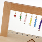 Maxbell Kids Movable Alphabets Box Letters + 1-9 Beads Bar Hanging Frame Toys Gifts