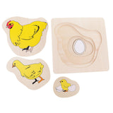 Maxbell Maxbell Montessori Materials Intelligence Developing Toy Growth Puzzles of Chicken