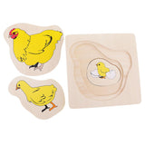 Maxbell Maxbell Montessori Materials Intelligence Developing Toy Growth Puzzles of Chicken