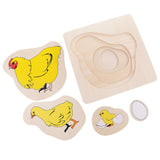 Maxbell Maxbell Montessori Materials Intelligence Developing Toy Growth Puzzles of Chicken